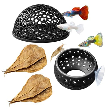 Shrimp Hides for Aquarium, 7-Piece Fish Tank Cave Set, Stress Reduction for Aquatic Pets, Aggression Isolation and Breeding Habitat, Plastic Aquarium Caves and Hideouts