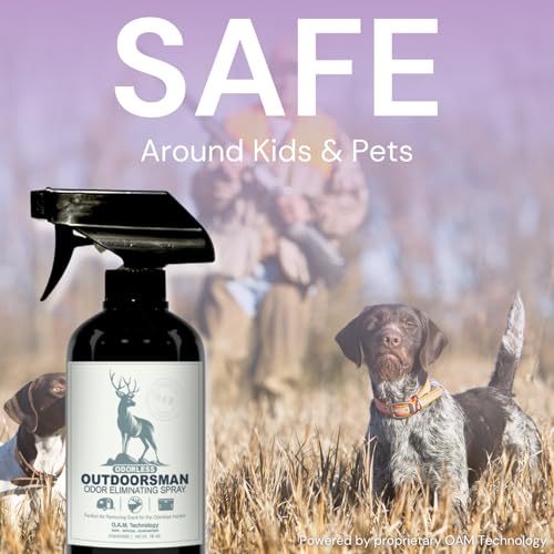 Odorless Outdoorsman Hunting Scent Eliminator Spray, 1 Pack, 16 oz | Eliminates Human Odor at the Source. Fragrance Free Control for Clothing, Boots, Packs and Gear. Field and Treestand Use - size: 16 Fl Oz (Pack of 1)