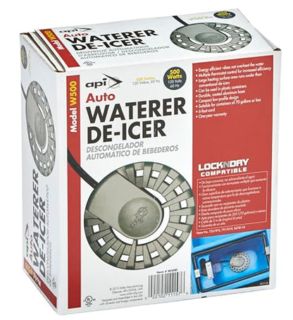 API Automatic Waterer Deicer Auto Waterer De-Icer, 500 Watt (Item No. W500)