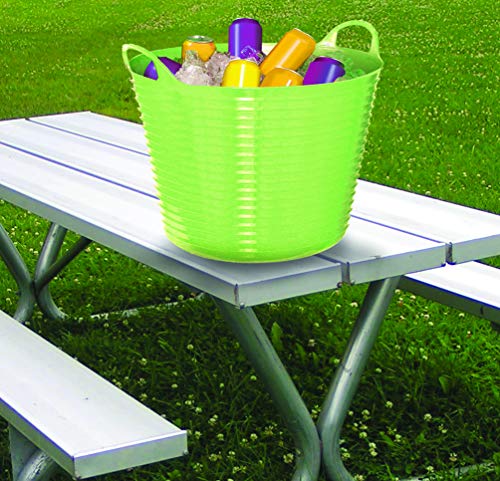 Little Giant® Poly/Rubber FlexTub Bucket | Ultra Durable & Versatile Farm Tub | Plastic Synthetic Gardening Tub (1, Lime Green) - color: Lime Green