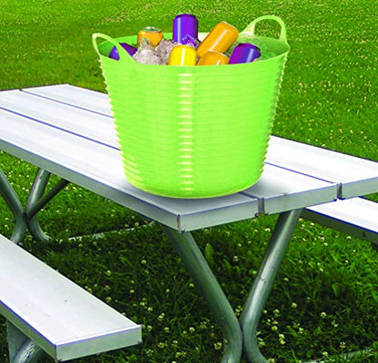 Little Giant® Poly/Rubber FlexTub Bucket | Ultra Durable & Versatile Farm Tub | Plastic Synthetic Gardening Tub (1, Lime Green) - color: Lime Green