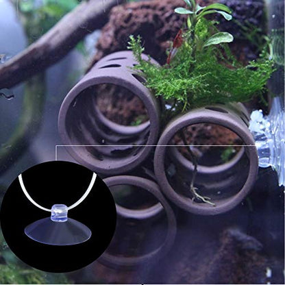 ANCIRS 30pcs 35mm Suction Cups with 50pcs Transparent Zip Ties, Clear | Rubber, Reusable, Easy to Use and Remove, for Home & Kitchen, for Hanging Lightweight Decorations & Organizing Cables - size: 35 mm