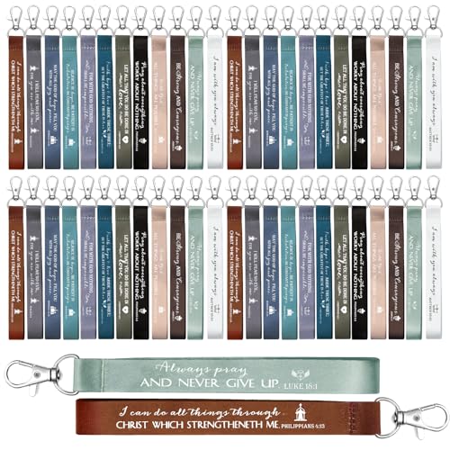Roowest 60 Pcs Christian Keychains Bulk Church Gifts - color: Classic Color