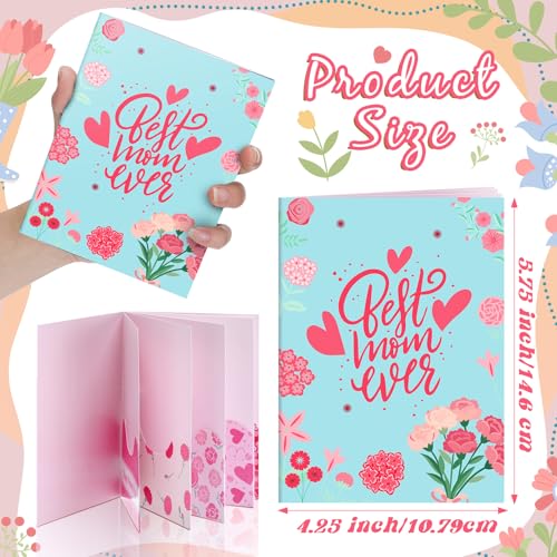 AmazingSpark 4 Set Mini Mother's Day Gift Card Book Mother's Money Holder Envelope Booklet for Cash Mom Surprise Money Card Sleeve Book Mom Party Gift for Birthday Adults Holiday Appreciation - style: Mother's Day