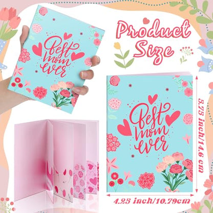 AmazingSpark 4 Set Mini Mother's Day Gift Card Book Mother's Money Holder Envelope Booklet for Cash Mom Surprise Money Card Sleeve Book Mom Party Gift for Birthday Adults Holiday Appreciation - style: Mother's Day