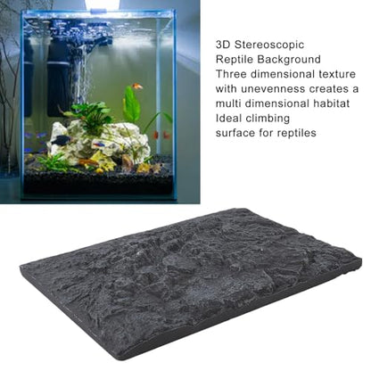 Fish Tank Background, Fine Crafted 3D Foam Fish Tank Background Wall for Fish Tank for Reptiles Tank (E)
