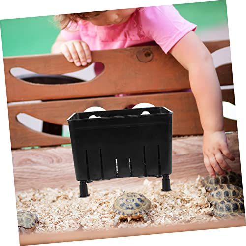 Generic Aquarium Isolation Box Fish Breeding Box for Tortoise Nursery Tank for Baby Fish Observation Window Plastic Rubber Construction - color: Black
