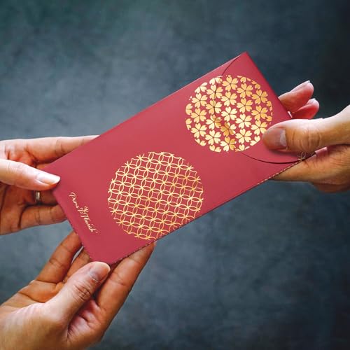 Chinese New Year Red Envelopes, 25-Count 2026 Lunar New Year Red Packets, Hong Bao with Gold Foil Design, Gift Money Envelopes, Brocade Elegance, 5 Designs - color: Brocade Elegance