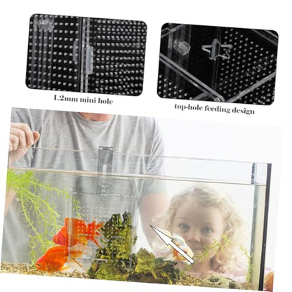 Toddmomy 1set Fish Tank Isolation Box Cups and Hook Acrylic Breeding Holder for Safe Fish Separation Design for Easy Installation and Cleaning