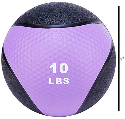 Fitvids Slam Medicine Wall Balls Workout Exercise Fitness Weighted Balls for Cross Training, Strength and Conditioning Exercises, Cardio and Core Workouts - style: 10 Pounds
