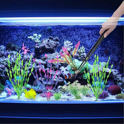 KABASI 4 in 1 Aquarium Coral Feeder Kit, 2PCS Coral SPS HPS Coral Feeder with 2PCS Tweezers, Long Arcylic Marine Reef Aquarium Syringe Liquid Fertilizer HPS Tube for Reef/Anemones/Eels/Lionfish