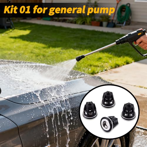 6 Pcs Pressure Washer Pump Check Valve Kit 1 K01 Replacement Valve Washer Bulk Rubber Inter Compatible with General Pump T1011 Ts1011 Ts1511 Ts2021 Ts2011 Ts1021 20 mm Series Pumps Tool