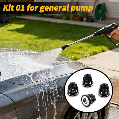 6 Pcs Pressure Washer Pump Check Valve Kit 1 K01 Replacement Valve Washer Bulk Rubber Inter Compatible with General Pump T1011 Ts1011 Ts1511 Ts2021 Ts2011 Ts1021 20 mm Series Pumps Tool