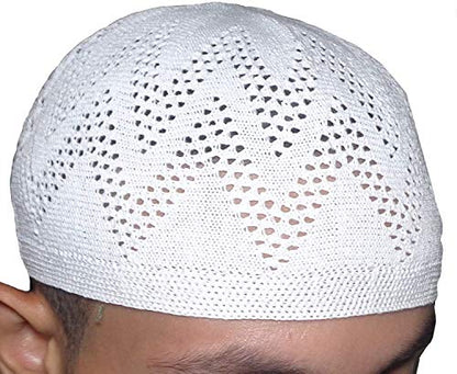 bonballoon Wholesale Kufi Kofi Lot of 4 Pcs Colors Muslim Koofi Hat Topi Cotton Turkish Skull Islamic Prayer Takke Knit Style Helmet Liner Hats Caps for Men