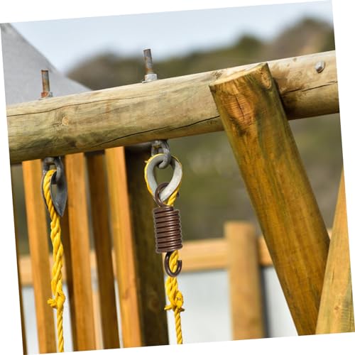 UPKOCH Hammock Chair Spring Swing Hanging Spring Metal Kit Porch Swing Accessories Sandbag Fixing Kit - color: Coffee