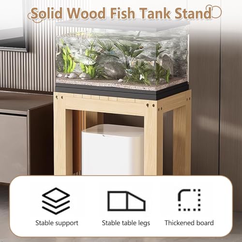 Thickened Solid Pine Wood Aquarium Stand, Multi-Functional Storage Rack With Anti-Slip & Quiet Design, Perfect For Home, Office, Pet Shop(60x30cm/23.6x11.8in) - size: 60x30cm/23.6x11.8in