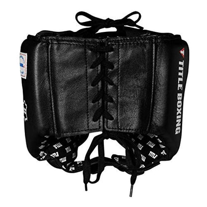 Title Boxing Amateur Competition Headgear (w/Cheeks) - Boxing Headgear, MMA Headgear, Sparring Gear, Headgear Boxing Sparring, Boxing Head Gear, Sparring Headgear, Muay Thai Headgear - color: Blank Black, size: Medium