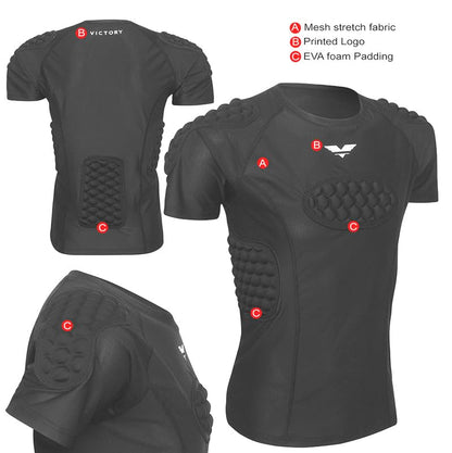 Men's Padded Compression Shirt - size: X-Large