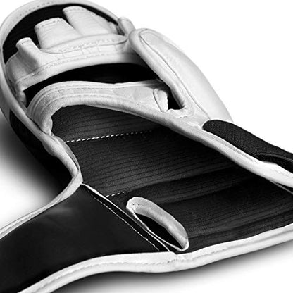 Hayabusa T3 MMA Sparring Gloves | Boxing Gloves, 7oz Gloves, Muay Thai Gloves, Kickboxing Gloves, Fight Gloves Men and Women, Training, Sparring - color: White/Black, size: Small