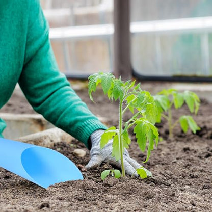 HARFINGTON Bonsai Soil Scoop 6.3" x 1.8" Plastic Colorful Mini Garden Shovel Cultivation Digging Transplanting Tools for Plant Flower Succulent Coffee Beans, Blue - color: Blue