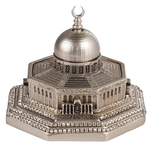 Modefa Muslim Home Decor Masjid Al Aqsa Replica (Silver Mini, 2.8in x 3.9in) - color: Silver - Mini (2.8in X 3.9in)