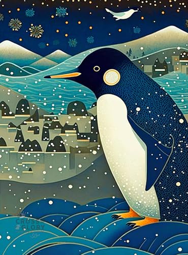 Cross & Glory | 1000 Piece Jigsaw Puzzles for Adults | Mystical Penguin - color: Mystical Penguin