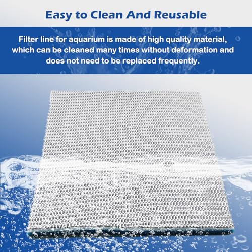 Aquarium Filter Media Pad,8-Layer 15.7 x 11.8 in Washable Cuttable Filters Sponge Pads Foam Filter Floss Accessories for Fish Tank Pond Aquariums