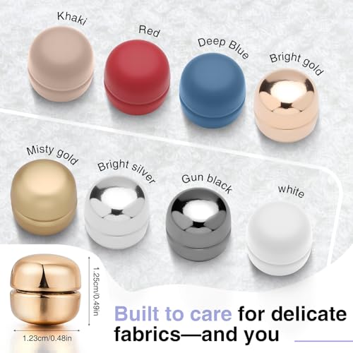 12 Pairs Strong Magnetic Hijab Pins for Women | No-Snag Pinless | Multi-Use Hijab Scarf & Clothing Clips | Premium Shiny & Matte Set (Strong Hold, No Damage to Fabric)