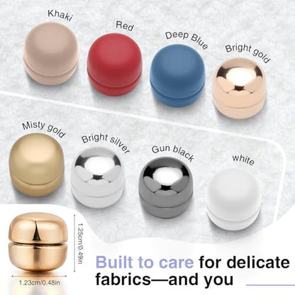 12 Pairs Strong Magnetic Hijab Pins for Women | No-Snag Pinless | Multi-Use Hijab Scarf & Clothing Clips | Premium Shiny & Matte Set (Strong Hold, No Damage to Fabric)