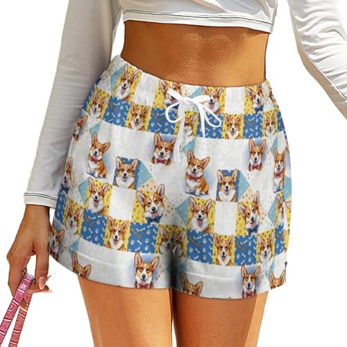 Women's Summer Shorts High Waisted Casual Shorts Summer Beach Vacation Outfits - color: Color982, size: Medium
