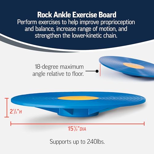 OPTP Rock Ankle Exercise Board – Balance Board for Range of Motion Exercise | Balance wobble board for therapy & rehab, Ankle strengthening equipment for improved proprioception & range of motion