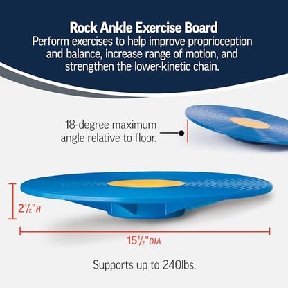 OPTP Rock Ankle Exercise Board – Balance Board for Range of Motion Exercise | Balance wobble board for therapy & rehab, Ankle strengthening equipment for improved proprioception & range of motion