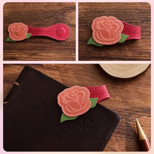 3 PCS Fruit of Spirit Magnetic Leather Bookmarks, Floral Patterns (Faithfulness Gentleness Temperance) of Galatians, Bible-Inspired Page Markers, Gift for Book Lovers, Students, Book Accessories - style: Faithfulness Gentleness Temperance
