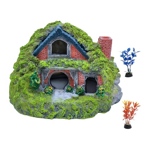 M2cbridge Antique Roman Column Ruins European Castle Aquarium Decorations Fish Tank Hideout Rocks (Fairy Garden) - color: Fairy Garden