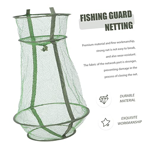 UPKOCH Drawstring Fish Guard Netting Fishing Mesh for Crab and Fish Catching Wear-Resistant Easy Storage