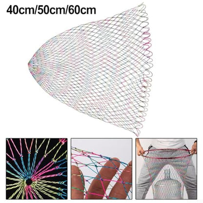 FABULETTA Fishing Landing Net Replacement for Carp, Lightweight Nylon Mesh Net with 2cm Large Holes, High Strength up to 75kg Load, Nine-Wire Braid Design for