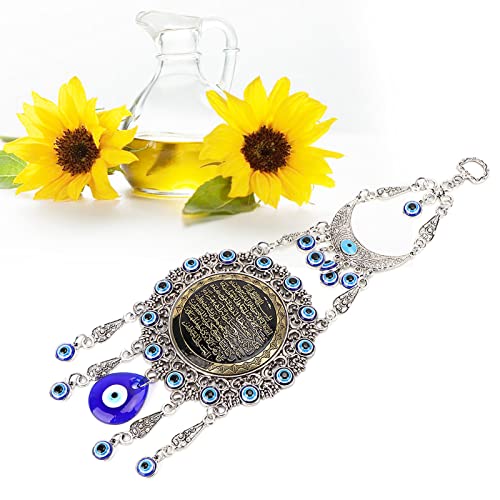 Blue Evil Eye Wall Decor, Islamic Amulet Blessing Wall Hanging Decoration Pendant for Home, Car, Office Decoration and Protection