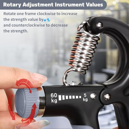 Adjustable - Weight Hand Grip Strengthener for Fitness Enthusiasts,desirable for Forearm Training - color: Grey