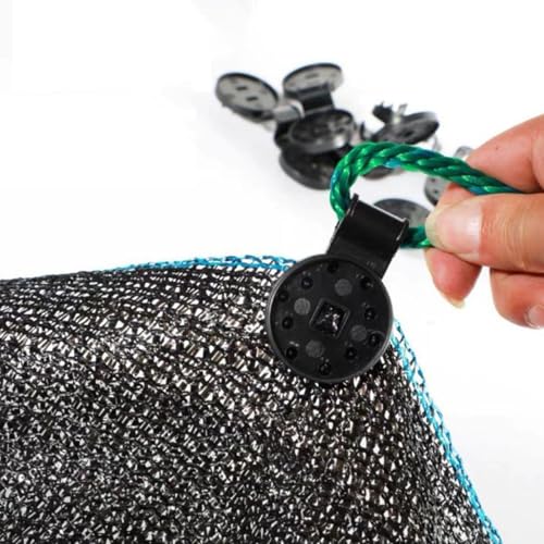 100-Pack Shade Cloth Clips, Lock Grip, Heavy Duty Tarp Clips, UV-Resistant Canopy Fasteners, Non-Slip Grip For Netting/Greenhouse, Windproof Sunshade Clamps - size: Large size 10*3.8cm