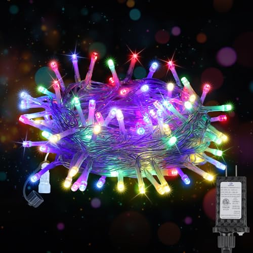33FT 100LED Christmas Lights Plug in,Outdoor Indoor Connectable Fairy Lights with Timer and 8 Modes,Christmas Tree Lights for Garden Party Wedding Christmas Decoration(Multi-Color - color: Multicolor