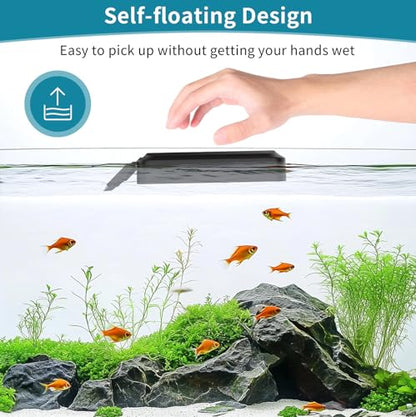Hygger Aquarium Magnet Glass Cleaner, Magnetic Fish Tank Cleaner With 2 Blades for Glass and Acrylic Aquariums, Aquarium Algae Scraper with Super Strong Magnet for fish tanks 0.25-0.5 inches thick (M) - size: M for Glass Thickness：0.25"-0.5"