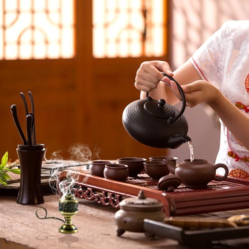 Yawlsow Incense Burner, Frankincense Charcoal Incense Stand, Bakhoor Incense Burner Holder, Ideal for Aromatherapy, Yoga and Spa, Home and Christian Church Censer, (Bronze) - color: Bronze