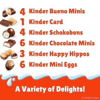 Kinder 2025 Chocolate Advent Calendar, 24 Individually Wrapped Pieces, Chocolate Candy Christmas Holiday Treats, 6.9 oz