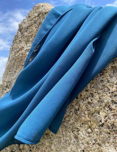 Txameru Hijab for Women Chiffon Hijab Scarfs for Women Long Shawl - color: Medium Blue
