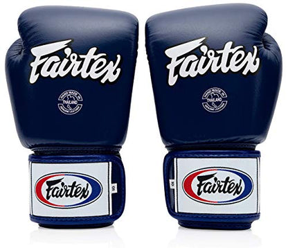 Fairtex BGV1 무에타이 복싱 트레이닝 스파링 장갑 남성, 여성, 아동용 | 프리미엄 품질, 경량 및 충격 흡수 복싱 장갑 - color: 블루., size: 12온스