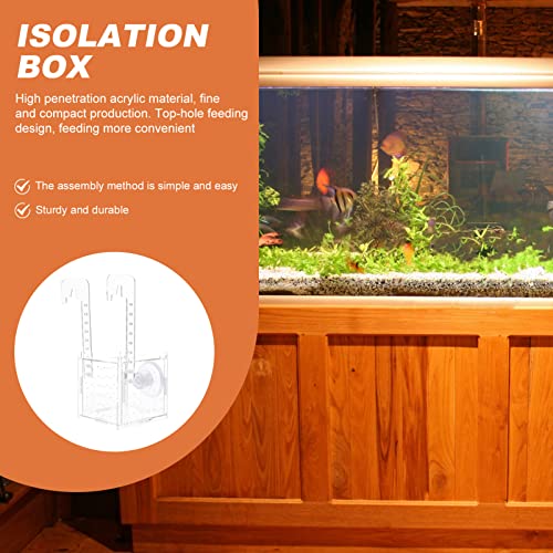 Ipetboom Fish Tank Incubator Box Breeding Protection Transparent Professional Hanging Fish Separator