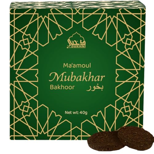 Maamoul Mubakhar Bakhoor by Dukhni | 40 Grams Arabic Oud Bakhoor Incense | Earthy Floral Oudh Blend | Luxurious Bakhour for Prayer Time, to Relax & Meditate | Handmade Islamic Gifts for Men & Women - color: Maamoul Mubakhar Bakhoor X 2