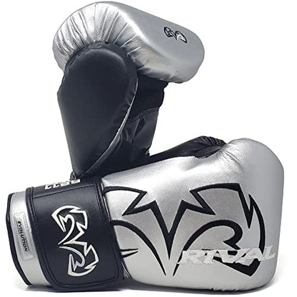 RIVAL Boxing RB11 Evolution Heavy Bag Gloves, with a High-Density, Power-Transmitting Foam and Microfiber Outer - color: Silver, size: X-Large