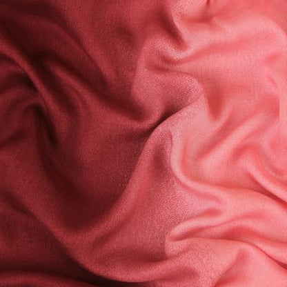Modal Feel Hijab Scarf for Women, Lightweight Ombre Dual Color - color: 9#redpink