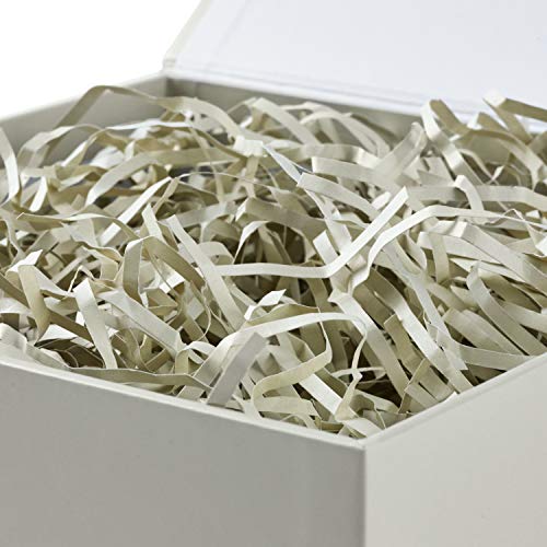 Hallmark Medium Gift Box with Lid and Shredded Paper Fill (Grey White 7 inch Box) for Weddings,Bridal Showers,Graduations,Birthdays,Bridesmaids Gifts,All Occasion,(Pack of 12) - color: White, size: Pack of 12